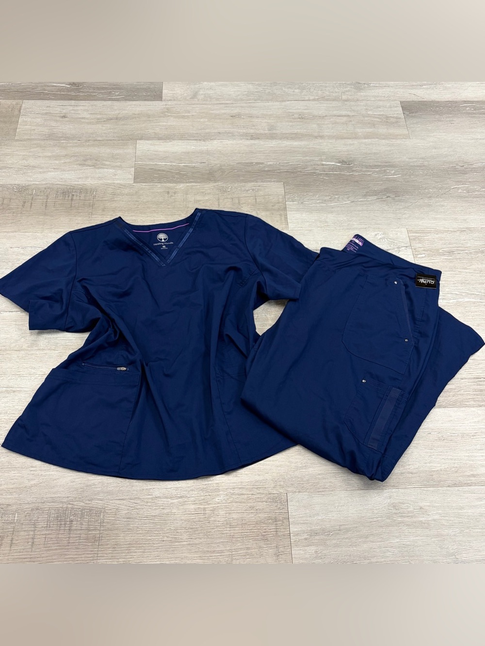 Healing Hands Navy Blue Scrub Set